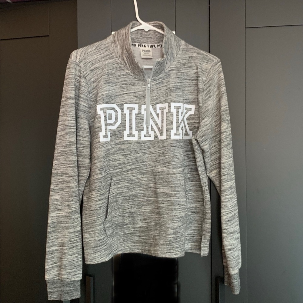 PINK Quarter Zip Light Sweatshirt